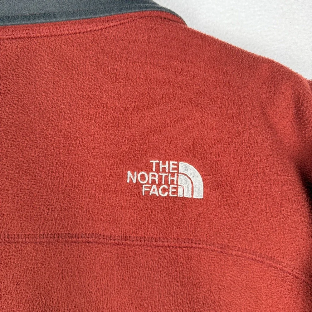 The North Face‎ Mens XL WindWall Fleece Jacket Full Zip Red Mock Neck